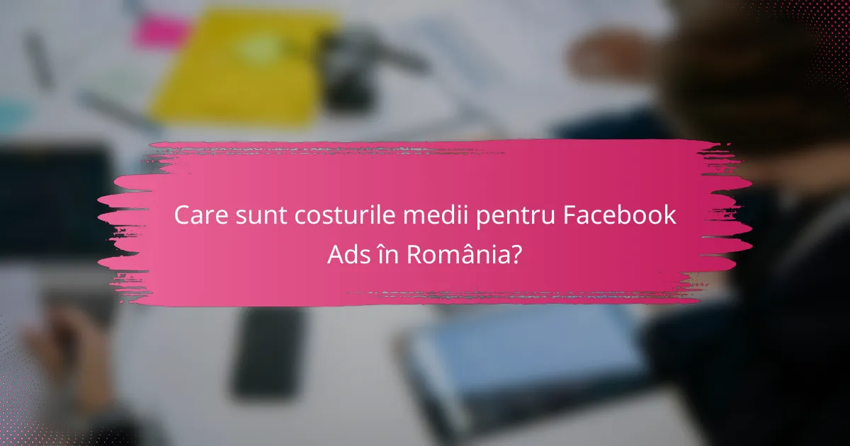 Care sunt costurile medii pentru Facebook Ads în România?