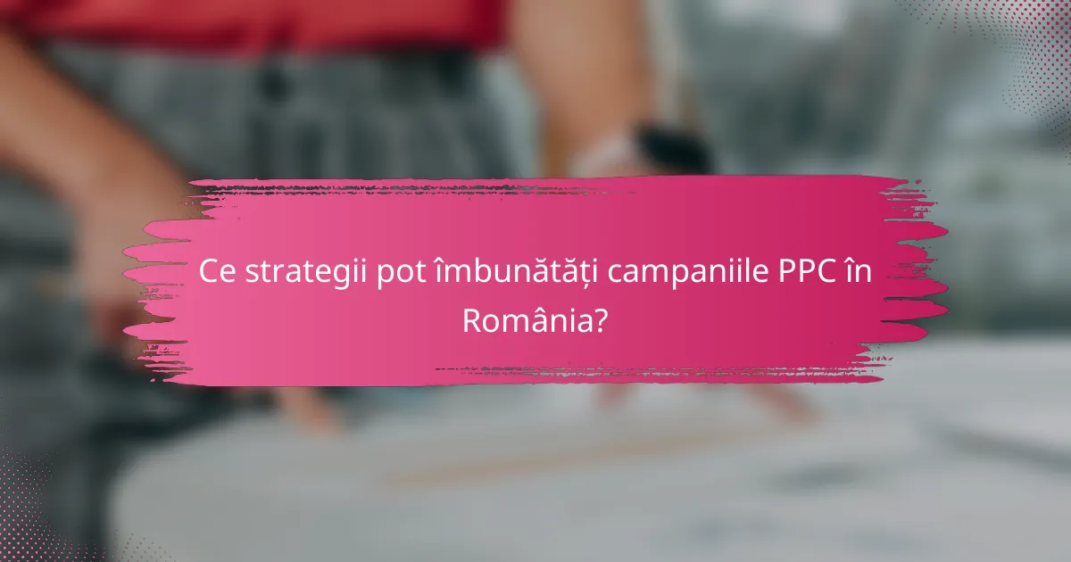 Ce strategii pot îmbunătăți campaniile PPC în România?
